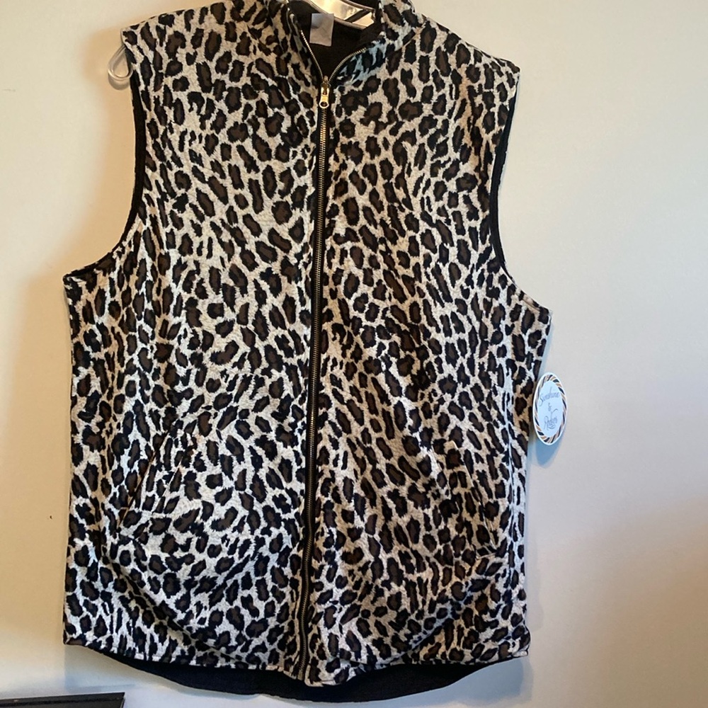 NWT Sunshine & Rodeo Leopard Vest
